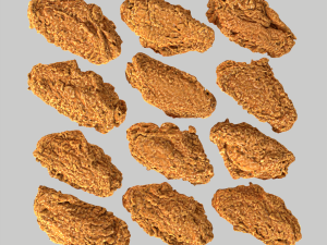 KFC 12 unique chicken wings bucket 3D मॉडल