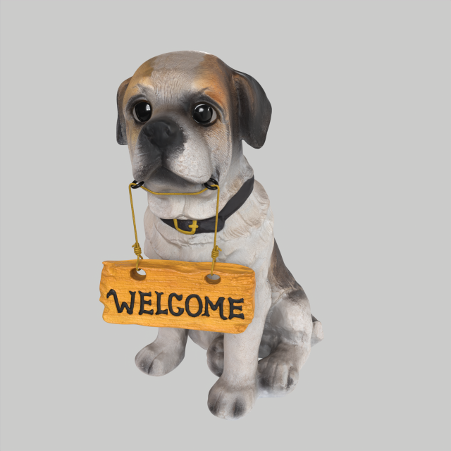 Dog statue Modello 3D .c4d .max .obj .3ds .fbx .stl .blend 