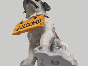 Dog statue Modello 3D
