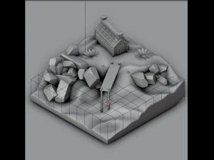 Island and house CG Textures