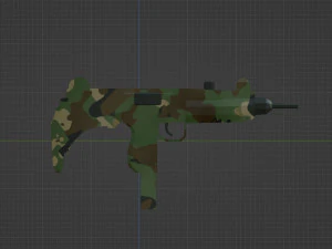 Low Poly Uzi 3D Model