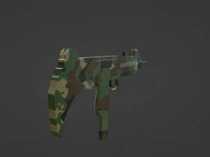 Low Poly Uzi 3D Model