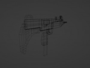 Low Poly Uzi Model 3D