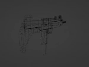 Low Poly Uzi 3D Model