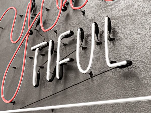 Neon Sign Be You Tiful 3D Model