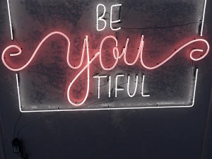 Neon Sign Be You Tiful 3D Model