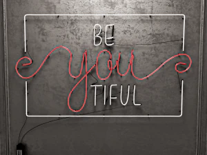 Neon Sign Be You Tiful 3D Model