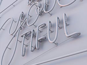 Neon Sign Be You Tiful 3D मॉडल