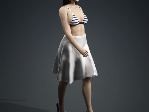 Emma Stone 3D Model