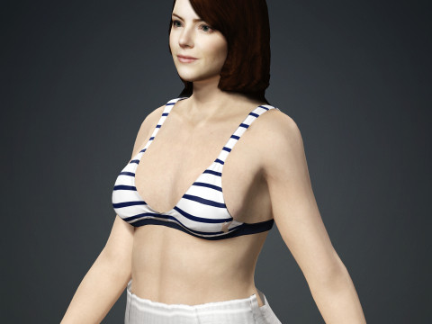 Emma Stone 3D Model
