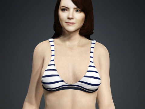 Emma Stone 3D Model