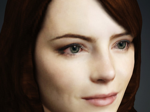 Emma Stone 3D Model