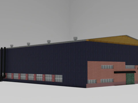 Industrial Buliding 3D Model