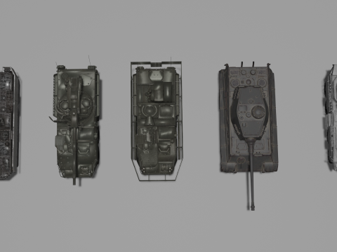 5 Tanks 3D Model