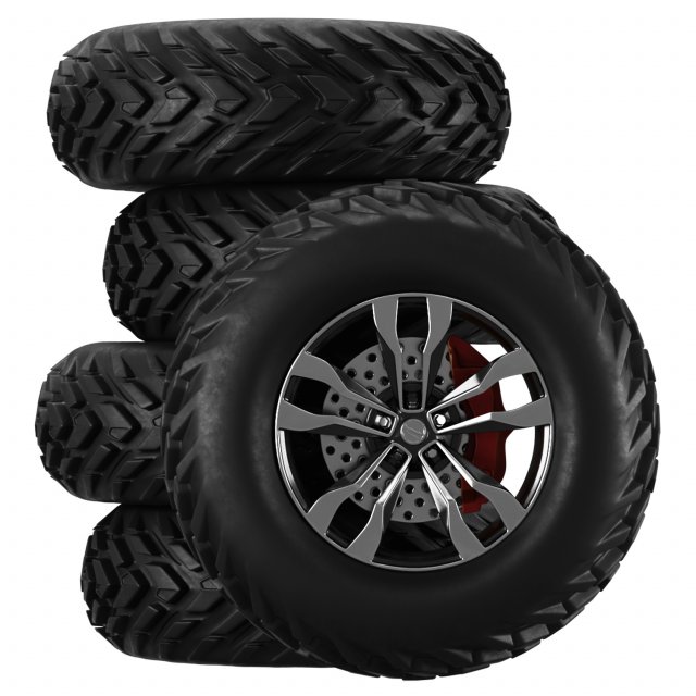 CFMOTO CFORCE 1000 ホイール 3Dモデル .c4d .max .obj .3ds .fbx .stl .blend 