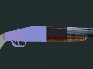 Sawed off double barrel shotgun Model 3D