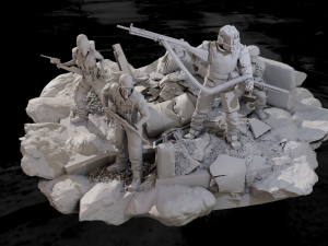 Scavengers pack FULL Diorama 3D Baskı Modeli