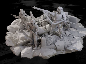 Scavengers pack FULL Diorama 3D Print Model