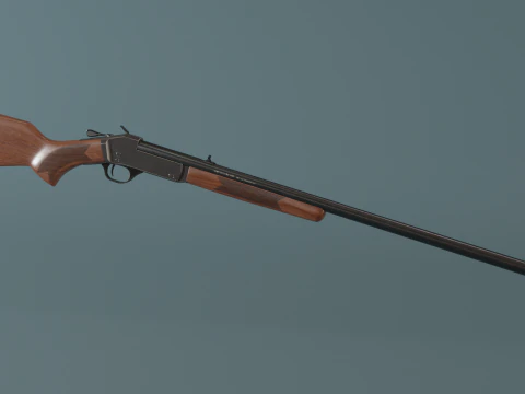 Henry Single Shot Shotgun pronto para jogo Modelo 3D