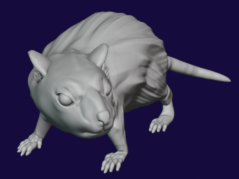 Pack of giant Rats 3D-printmodel