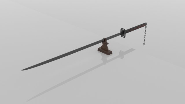 ZANGETSU ZANPAKTO ICIHIGO KUROSAKI BLEACH BANKAI 3D Model .c4d .max .obj .3ds .fbx .stl .blend 