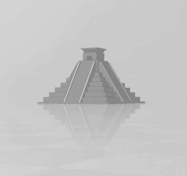 Piramide maya 3D Druckmodell .c4d .max .obj .3ds .fbx .stl .blend