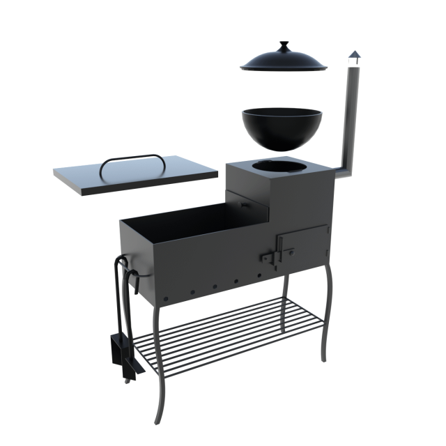Brasier 2 in 1 3D मॉडल .c4d .max .obj .3ds .fbx .stl .blend