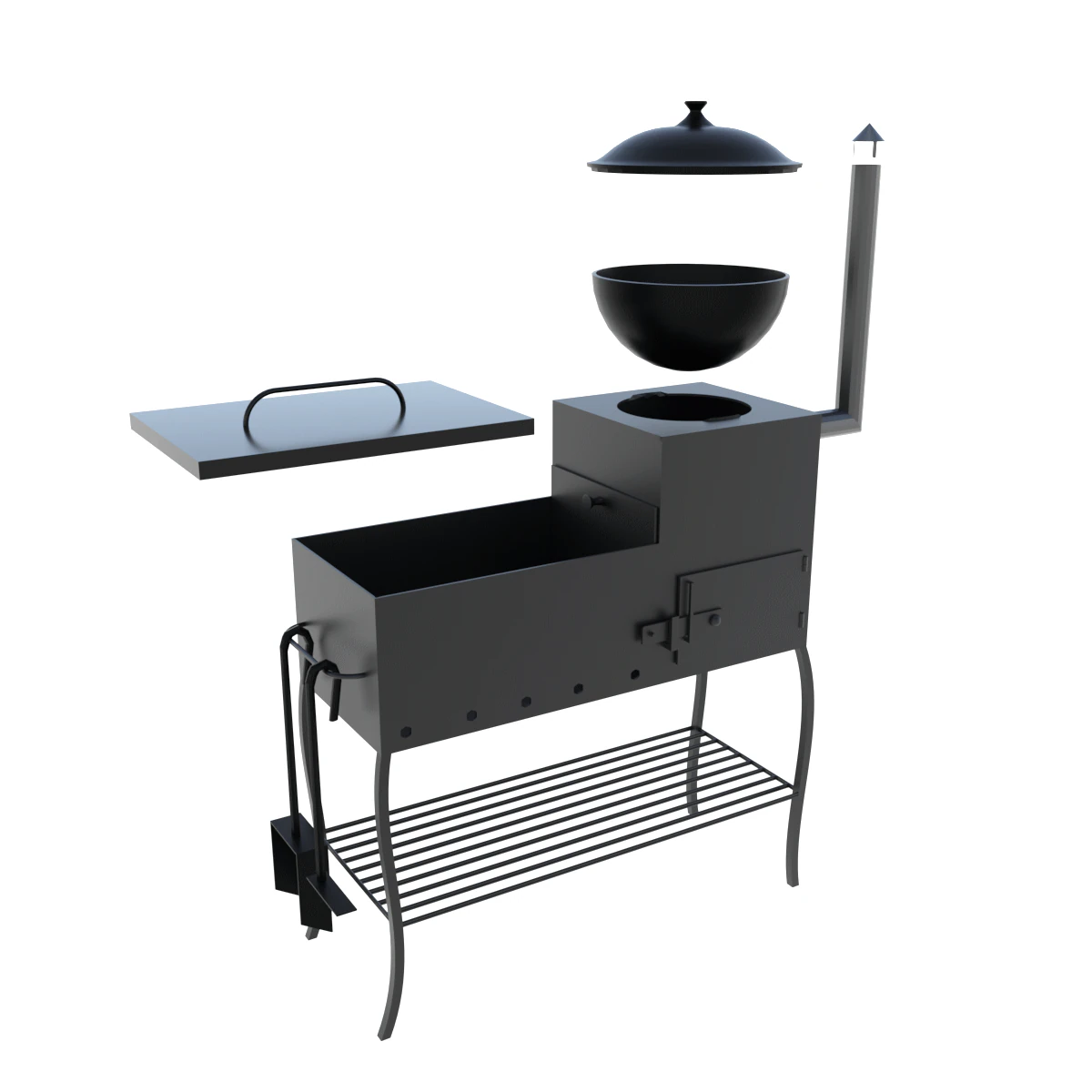 Brasier 2 in 1 3D Model .c4d .max .obj .3ds .fbx .stl .blend 