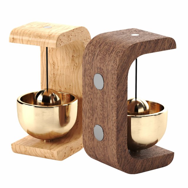 Forest Song Creative Wooden Door Bell 3D-Modell .c4d .max .obj .3ds .fbx .stl .blend 