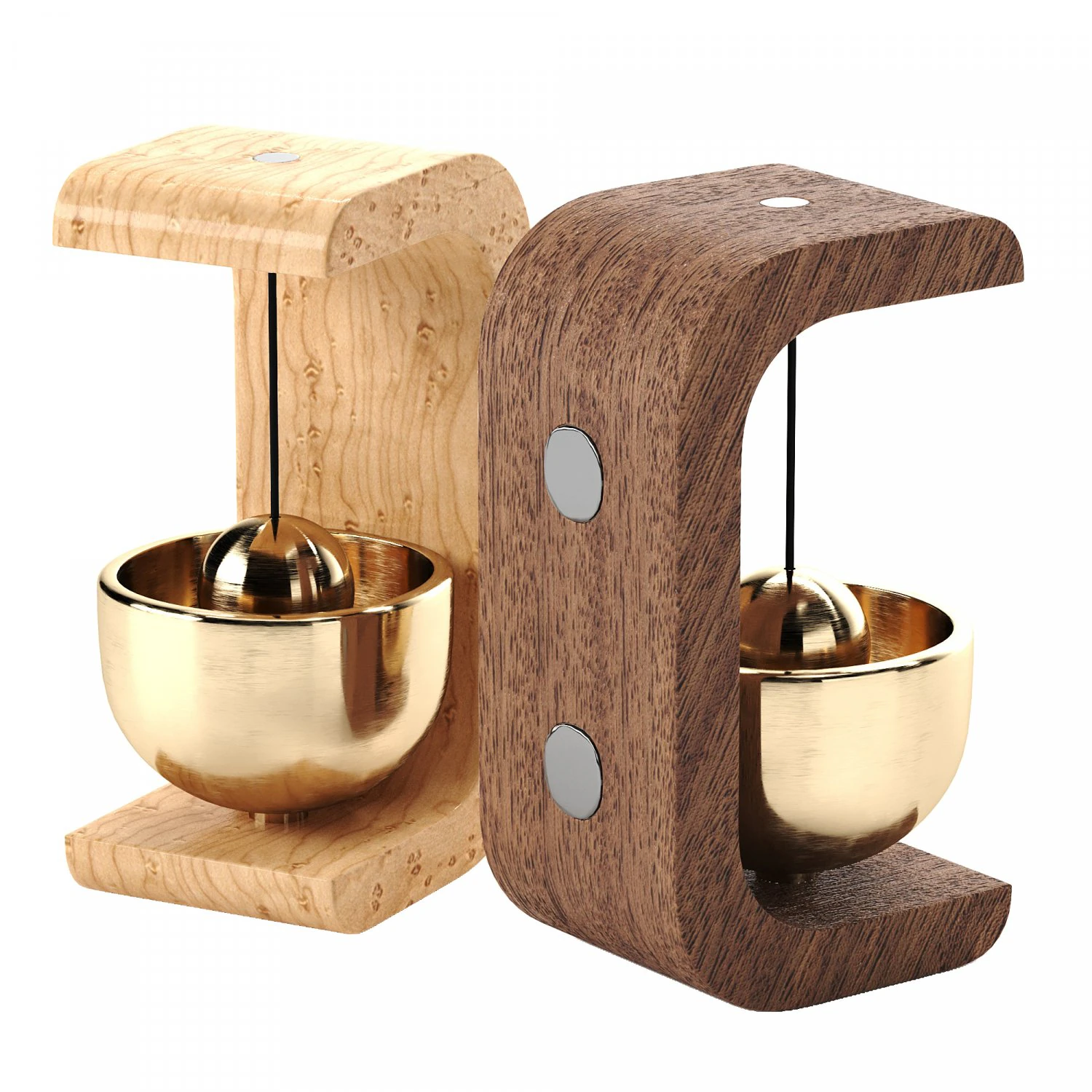Forest Song Creative Wooden Door Bell 3D Model .c4d .max .obj .3ds .fbx .stl .blend 