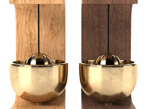 Forest Song Creative Wooden Door Bell 3D-Modell
