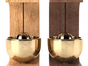 Forest Song Creative Wooden Door Bell 3D Model