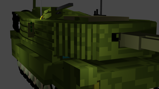 Lowpoly Tank 3D Model .c4d .max .obj .3ds .fbx .stl .blend 