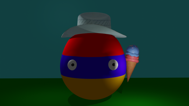 Armenian country ball Model 3D .c4d .max .obj .3ds .fbx .stl .blend 