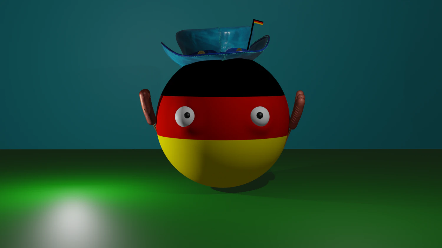 German country ball 3D Model .c4d .max .obj .3ds .fbx .stl .blend 
