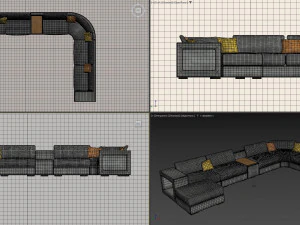 Living room sofa 3D Model