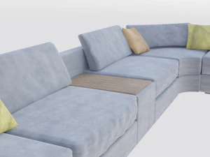Living room sofa 3D Model
