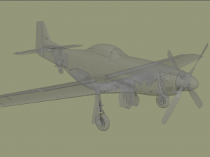 North American P-51 Mustang 3D Модель