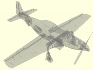 North American P-51 Mustang 3D Модель