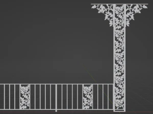 Landeau Schmiedeeisenschiene 3D Modell