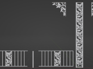 Landeau Wrought Iron Rail 3D मॉडल