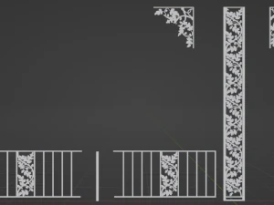 Landeau Wrought Iron Rail 3D Model