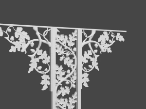 Landeau Wrought Iron Rail 3D Model