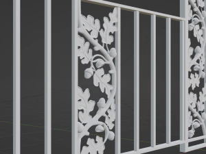Landeau Wrought Iron Rail 3D Model