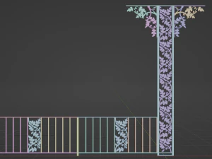 Landeau Wrought Iron Rail 3D Model