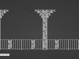 Landeau Wrought Iron Rail 3D Model