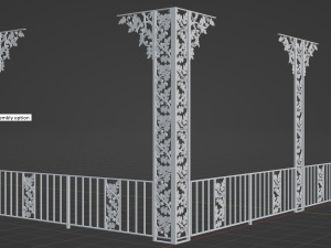 Landeau Wrought Iron Rail 3D मॉडल