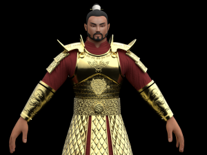 Ancient Chinese Samurai Warrior 3D Модель