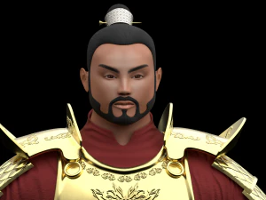 Ancient Chinese Samurai Warrior 3D Model
