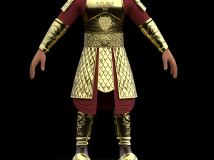 Ancient Chinese Samurai Warrior 3D Model